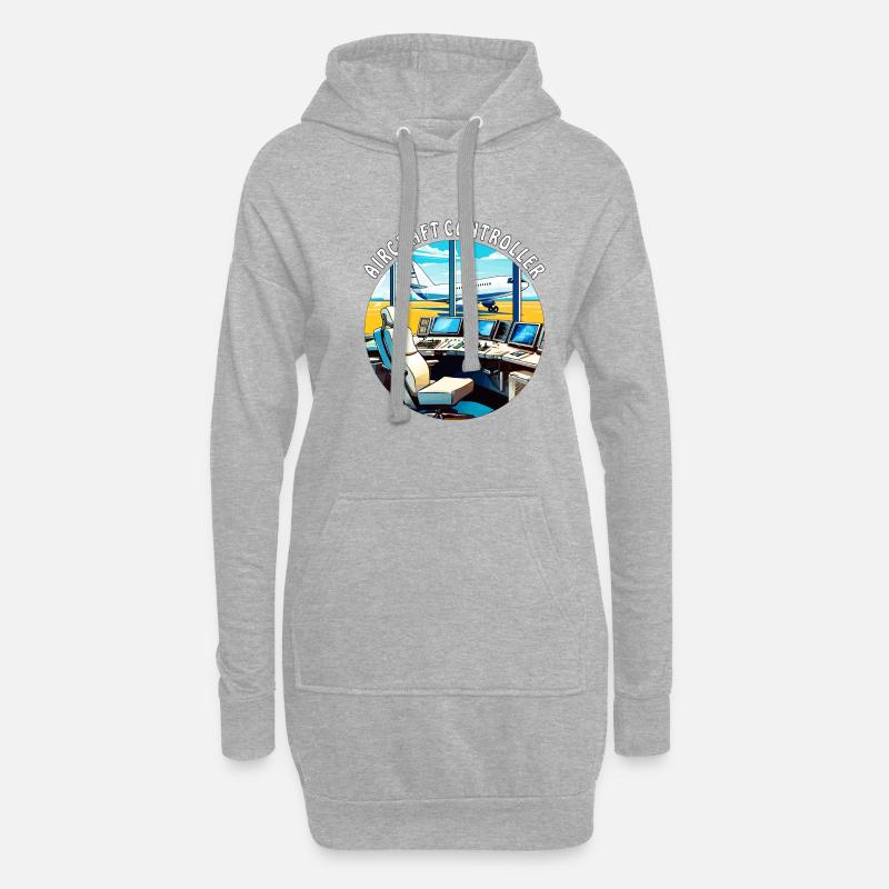 AIRCRAFT CONTROLLER - Hoodie-Kleid - Grau meliert
