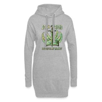 SCHWERT PARLE AMI ET ENTRE DANS MON MARCHÉ - Sweat-shirt à capuche long Femme - gris chiné - Devant