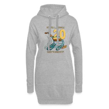 GEHHILFE SCHNELL...SCHNELL 20 BEREITS ERREICHT - Hoodie-Kleid - Grau meliert - Vorne
