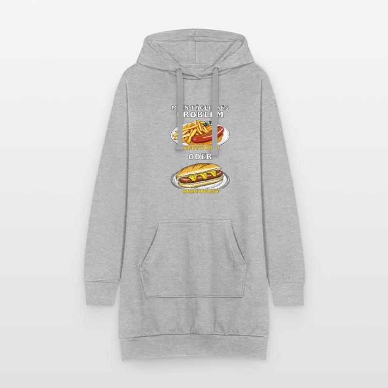 MEIN PROBLEM CURRYWURST ODER BRATWURST Hoodie-Kleid