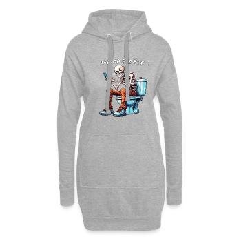 SKELETT TOILETTE SMARTPHONE PAPAS ZEIT - Hoodie-Kleid - Grau meliert - Vorne