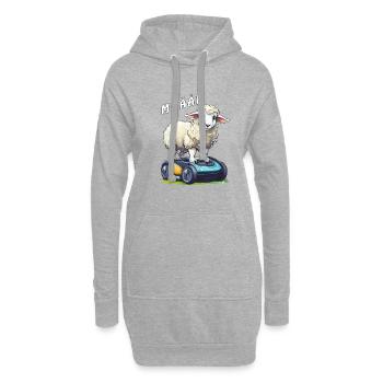 TONDEUSE À GAZON ROBOTISÉE POUR MOUTONS MÄÄÄH - Sweat-shirt à capuche long Femme - gris chiné - Devant