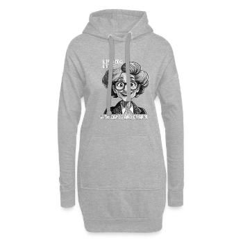 FEMME ÂGÉE VIVANT LA VIE AVEC LE CHARME DE LA CLASSE - Sweat-shirt à capuche long Femme - gris chiné - Devant
