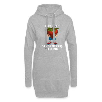 HERE IS THE STRAWBERRY FEELING - Hoodie-Kleid - Grau meliert - Vorne