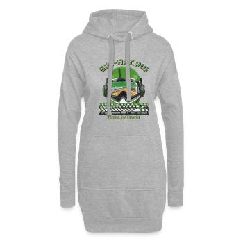 SIM RACING Passion, Real Emotion - Hoodie-Kleid - Grau meliert - Vorne