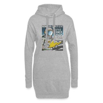 WENN MAN ZU WEIT GEHT IST ES SCHWER - Hoodie-Kleid - Grau meliert - Vorne