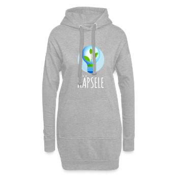 Käpsele - Schwäbisches Genie und Schlaumeier - Hoodie-Kleid - Grau meliert - Vorne