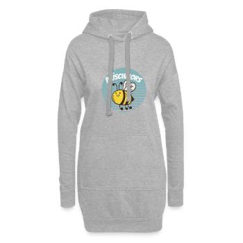 Plüschmors - Plattdeutsch Norddeutschland - Hoodie-Kleid - Grau meliert - Vorne