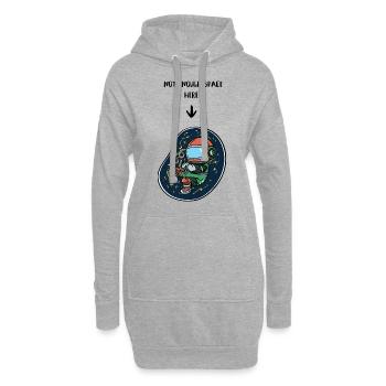 Schwangerschaftsdesign - Nicht genug Platz - Hoodie-Kleid - Grau meliert - Vorne