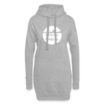 Köln, skyline,scherenschnitt,weiss,kölsche mädche - Hoodie-Kleid - Grau meliert - Vorne