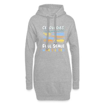 Wal Meer Geschenk Ozean Geschenk - Hoodie-Kleid - Grau meliert - Vorne