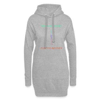 Oboe Orchester Musiker Instrument Geschenk - Hoodie-Kleid - Grau meliert - Vorne