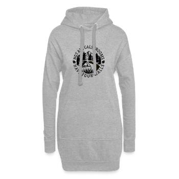 Toutes les salles de classe n’ont pas quatre murs - Camping - Sweat-shirt à capuche long Femme - gris chiné - Devant