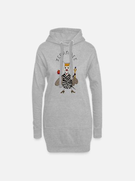 ZebraBee - Hoodie-Kleid - Grau meliert