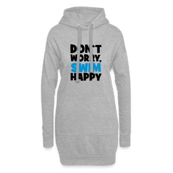 nage - Sweat-shirt à capuche long Femme - gris chiné - Devant
