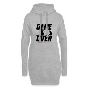 Game Over Mariage des mariés - Sweat-shirt à capuche long Femme - gris chiné - Devant