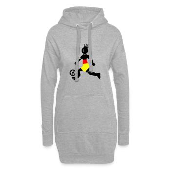 Fussballer Deutschland Meister Krone - Hoodie-Kleid - Grau meliert - Vorne
