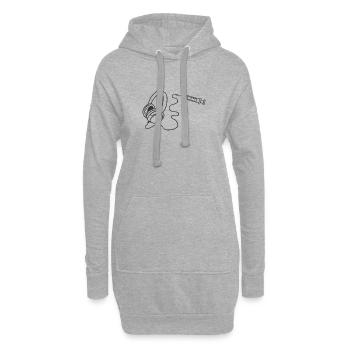 Beat im Ohr - Hoodie-Kleid - Grau meliert - Vorne
