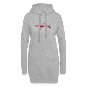 Eighteen 18 Jahre Achtzehnter Geburtstag 18. Geb - Hoodie-Kleid - Grau meliert - Vorne