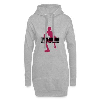 twerk n'est pas un dicton drôle crime - Sweat-shirt à capuche long Femme - gris chiné - Devant