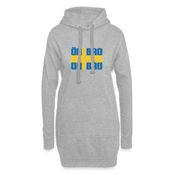 Örebro Schweden Fahne - Hoodie-Kleid - Grau meliert - Vorne