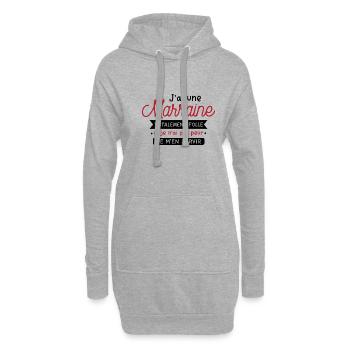 idée cadeau filleule/filleule humour - Sweat-shirt à capuche long Femme - gris chiné - Devant