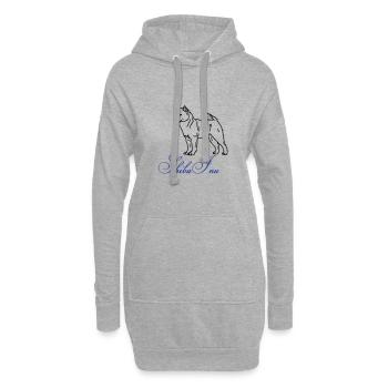shibainust_002 - Sweat-shirt à capuche long Femme - gris chiné - Devant