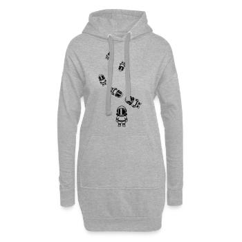 Astronaut icon icon - Hoodie Dress - heather grey - Front