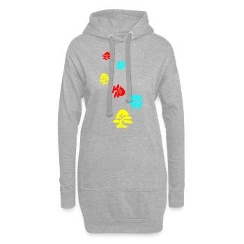 Bonsai icon Symbol - Hoodie-Kleid - Grau meliert - Vorne