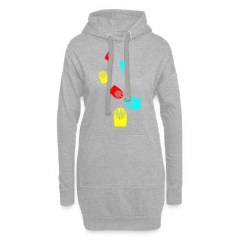 Pommes fast food symbol - Hoodie-Kleid - Grau meliert - Vorne