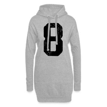 Maillot à 8 chiffres - Sweat-shirt à capuche long Femme - gris chiné - Devant