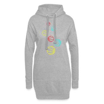 Basket-ball - Sweat-shirt à capuche long Femme - gris chiné - Devant