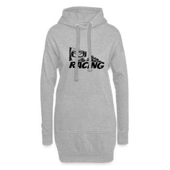 La course est un sport ou une activité - Sweat-shirt à capuche long Femme - gris chiné - Devant