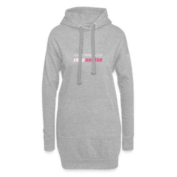 Doktortitel Doktor Doktorat Doctor Spruch Geschenk - Hoodie-Kleid - Grau meliert - Vorne