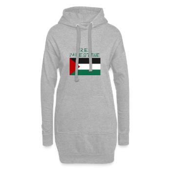 Palestine libre Gaza Shirt cadeau Palestine - Sweat-shirt à capuche long Femme - gris chiné - Devant