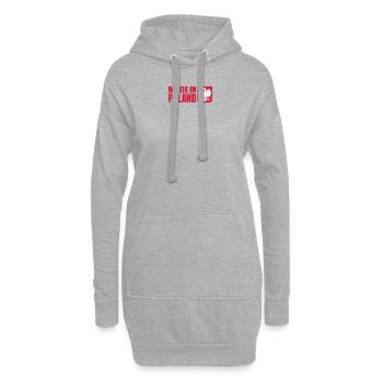 MADE IN POLAND Patrie polonaise, pour la fierté de la Pologne - Sweat-shirt à capuche long Femme - gris chiné - Devant