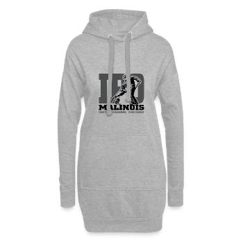 IPO MALINOIS Wilsigns Hundesport IGP Hund Geschenk - Hoodie-Kleid - Grau meliert - Vorne