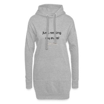 Juste reposer mes yeux - Sweat-shirt à capuche long Femme - gris chiné - Devant