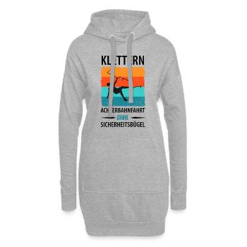 Vintage Bouldern Boulderer Klettern Kletterer - Hoodie-Kleid - Grau meliert - Vorne