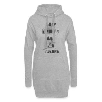 N'arrête jamais de rêver - Sweat-shirt à capuche long Femme - gris chiné - Devant