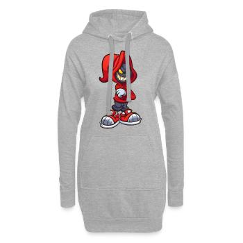 Little Devil - Hoodie-Kleid - Grau meliert - Vorne