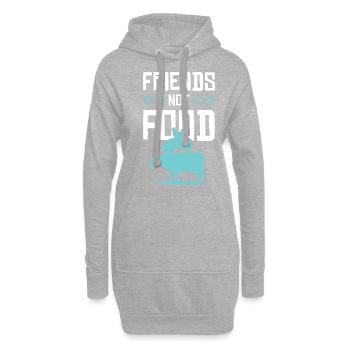 Amis bien-être animal - Sweat-shirt à capuche long Femme - gris chiné - Devant
