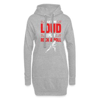 Rock n roll bruyant - Sweat-shirt à capuche long Femme - gris chiné - Devant