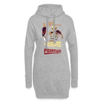 Life Without Boxing Is Possible But Pointless - Hoodie-Kleid - Grau meliert - Vorne