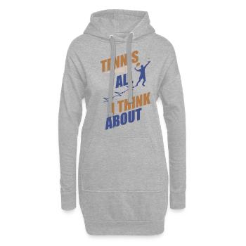Tennis Is All I Think About - Hoodie-Kleid - Grau meliert - Vorne
