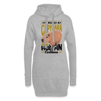 Capybara rongeur Je suis vraiment un Capybara dans un humain - Sweat-shirt à capuche long Femme - gris chiné - Devant