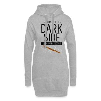 Basson pour basson anches et bassoniste - Sweat-shirt à capuche long Femme - gris chiné - Devant