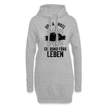 Grand-père, petit-fils, grand-père - Sweat-shirt à capuche long Femme - gris chiné - Devant