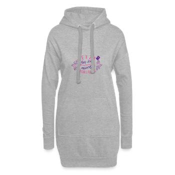 Kinder Einschulung - Mädchen Schultüte - Vorfreude - Hoodie-Kleid - Grau meliert - Vorne