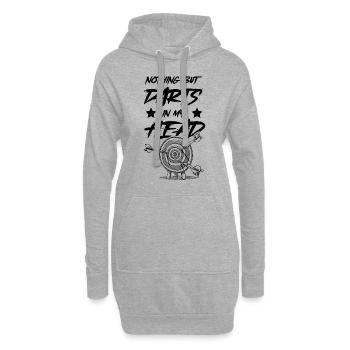 Sport de fléchettes - Sweat-shirt à capuche long Femme - gris chiné - Devant